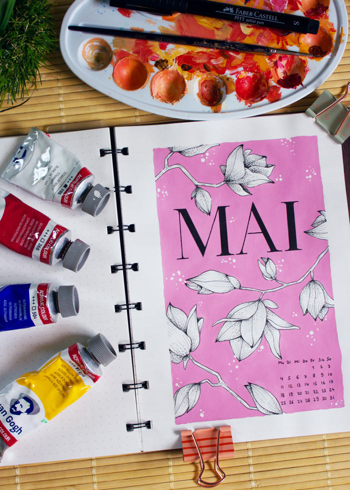 Bullet Journal Monatsdeckblatt Mai