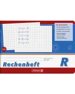 Brunnen Rechenheft A5 kariert mit großen Kästchen Lin R blau quer 16 Blatt 