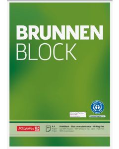 Brunnen Briefblock Recycling A4 unliniert 70g grün 50 Blatt