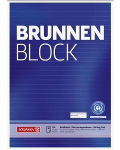 Brunnen Briefblock Recycling A4 liniert 70g blau 50 Blatt