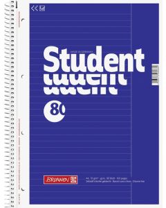 Brunnen Collegeblock Student A4 liniert mit Rand 80 Blatt 