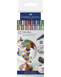 Faber-Castell Marker Metallics Kartonetui 12 Stk