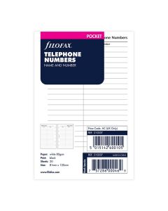 Filofax Einlagen Telefon Pocket englisch 