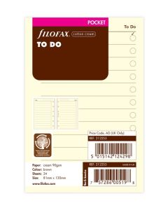 Filofax TO DO Pocket Cotton Cream