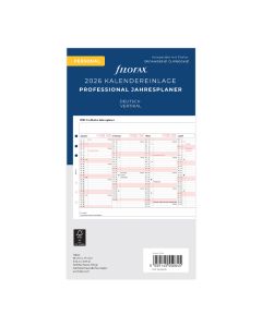 Filofax Personal Kalendereinlage 2026 Jahresplan Leporello deutsch Professional