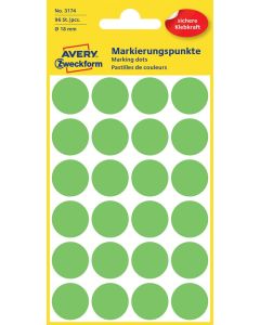 Avery Zweckform Markierungspunkt 18mm leuchtgrün 96St