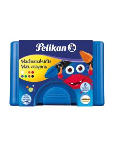 Pelikan Wachsmalstifte 666/8 wasserlöslich rund blau 8 Stk.