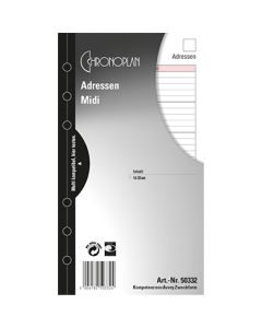 Chronoplan Adressen Midi 16 Blatt