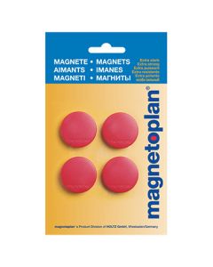 Magnetoplan Magnet Discofix Standard (Ø=30 mm), weiß, 4 St 