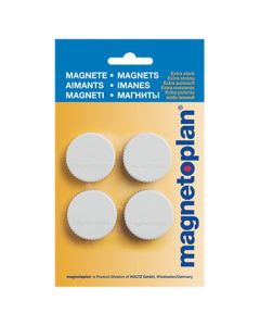 Magnetoplan Magnet Discofix Magnum weiß, 4 St. 