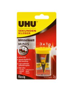 UHU Sekundenkleber minis Pa=3x 45415 Gel