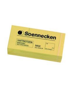 Soennecken Haftnotizblock 5810 hellge 38x51mm (BxH) 100Bl Pa=12St