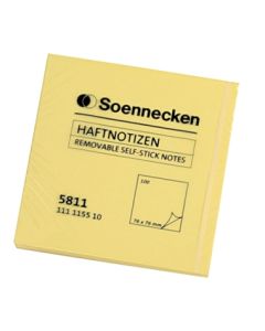 Soennecken Haftnotiz 5811 76x76mm 100Blatt gelb