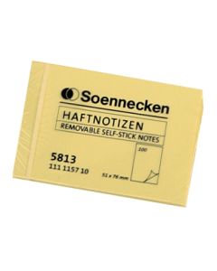 Soennecken Haftnotizblock 5813 51x76mm gelb 100 Blatt