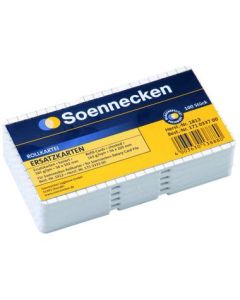 Soennecken Blankokarten Refill f. Rol 5,6x10,2cm weiß kariert PA=100