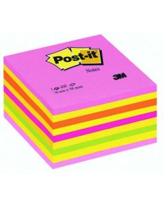 POST-IT Würfel 2028NP 76x76mm neonpink 450Bl