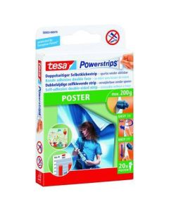 TESA Powerstrips Poster 58003-00079 weiß Pa=20St.