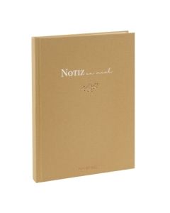 Goldbuch Notizbuch Notiz an mich Beige