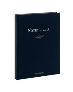 Goldbuch Notizbuch Notiz an mich Dunkelblau