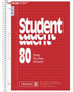 Brunnen Collegeblock Student A4 kariert 80 Blatt