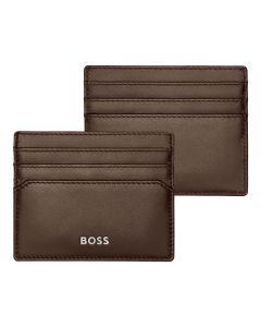 BOSS Kartenetui Classic Smooth 6cc Braun