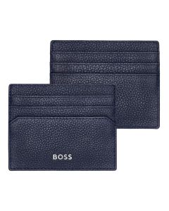 BOSS Kartenetui Classic Grained 6cc Navy