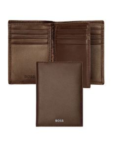 BOSS Kartenetui Classic Smooth Trifold 16cc Braun