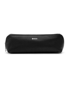 Hugo Boss Stifte-Etui Classic Grained schwarz für mehrere Schreibgeräte mit Reißverschluss