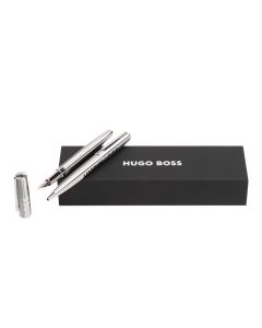 Hugo Boss Schreibgeräte Set Label Chrome