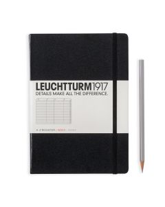 Leuchtturm1917 Adressbuch mit Registern Medium Hardcover A5 schwarz