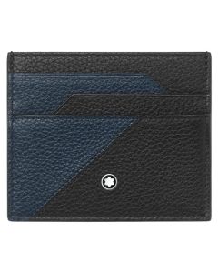 Montblanc Meisterstück Soft Grain Geometry Etui 6cc schwarz-blau