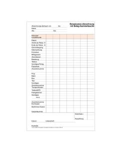 Time/system A5 Einlagen Reisekosten-Abrechnung