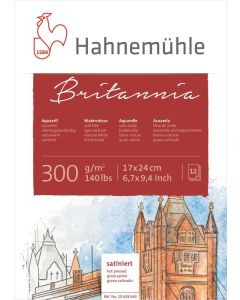 Hahnemühle Aquarellblock Britannia 17 x 24 cm satiniert